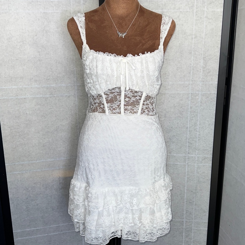Mixed Threads Los Angeles Corset Smocked Mini Dress